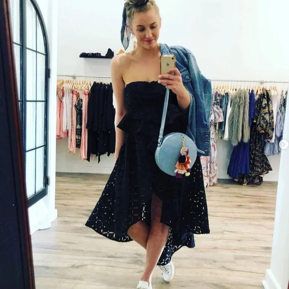 Thurley “Dark Arts” Tiered Midi Dress in Black - Picture 4 of 11